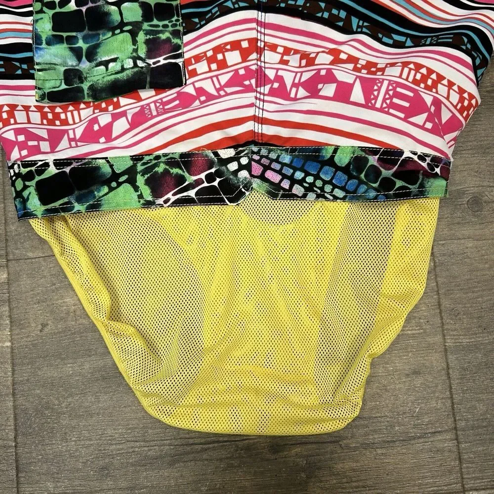 Robert Graham Paradise Men Geometric Swim Trunks Board Shorts‎ Size 38 (280)